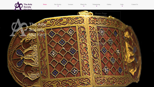 Screenshot of the The Arts Society Mid Kent website