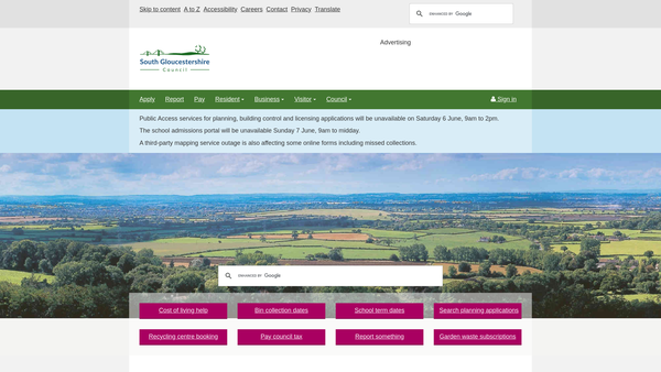 Screenshot of the King George's Field Mangotsfield website