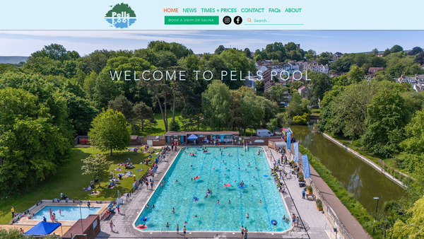 Screenshot of the Pells Pool Community Association website