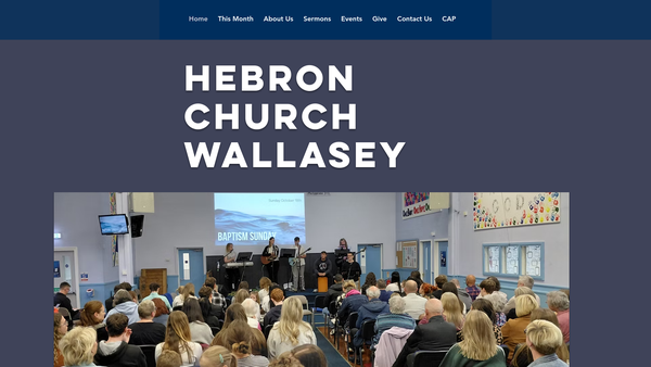 Screenshot of the Hebron Evangelical Church Wallasey Trust website
