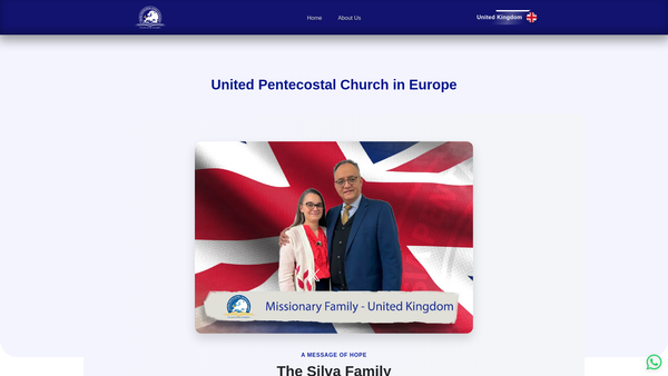 Screenshot of the United Pentecostal Church In Europe Trust website