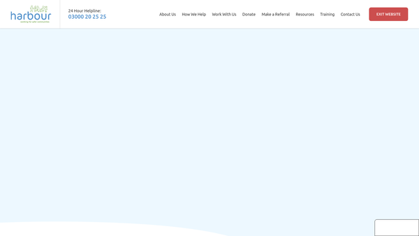 Screenshot of the Harbour Support Services website