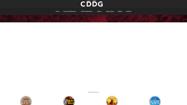 Screenshot of the Carnon Downs Drama Group website