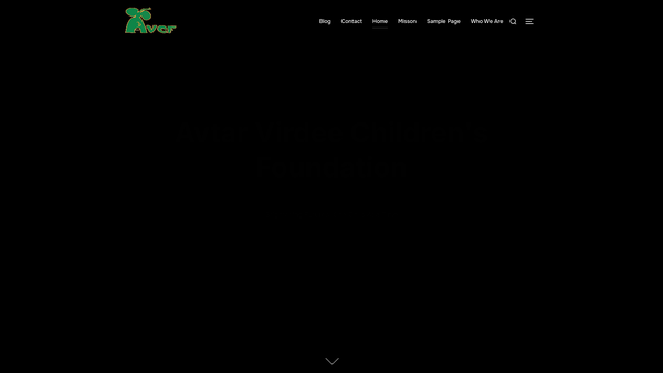Screenshot of the Avtar Virdee Childrens Foundation website