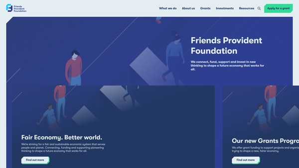 Screenshot of the Friends Provident Charitable Foundation website