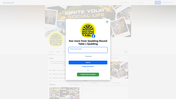 Screenshot of the Spalding And District Round Table Charitable Trust Fund website
