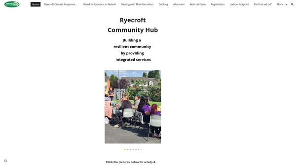 Screenshot of the Ryecroft Nrc website