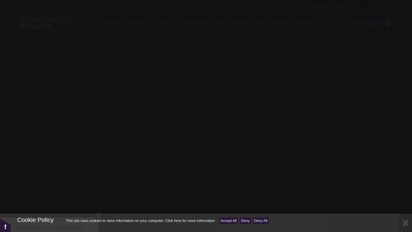 Screenshot of the The Princethorpe Foundation website