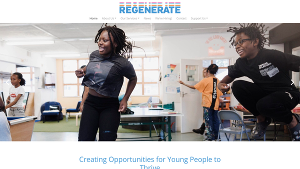 Screenshot of the Regenerate.com website