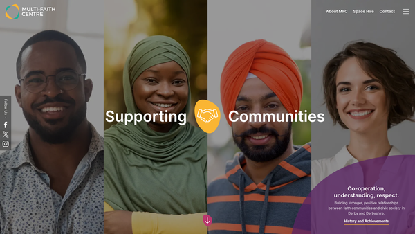 Screenshot of the The Multi-Faith Centre At The University Of Derby website