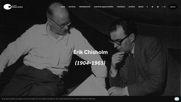 Screenshot of the Erik Chisholm Charitable Trust website