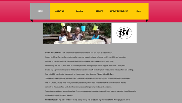 Screenshot of the Friends Of Double Joy website