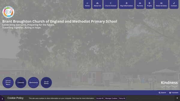 Screenshot of the Brant Broughton PTA website