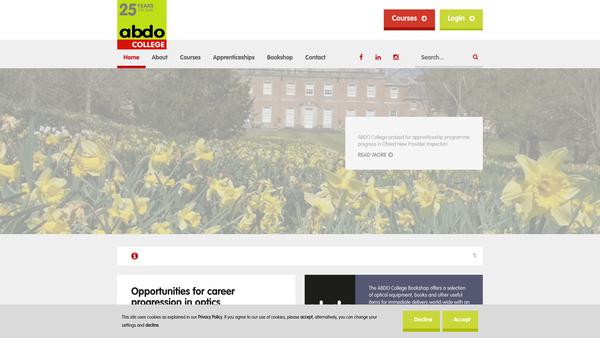Screenshot of the The Abdo College Of Education website
