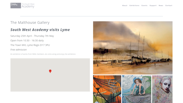 Screenshot of the The South West Academy Of Fine And Applied Arts website