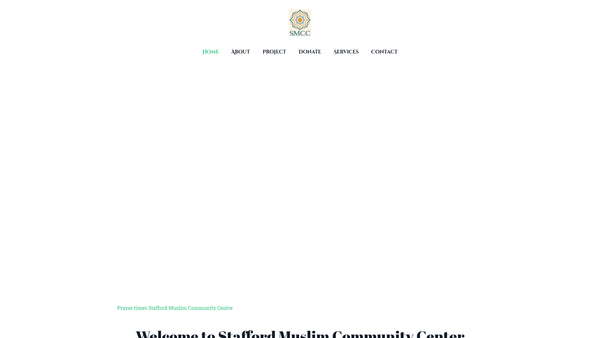 Screenshot of the Stafford Muslim Community Centre website