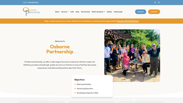 Screenshot of the Osborne Partnership website