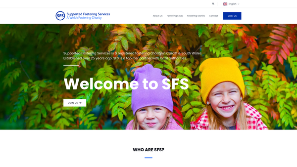Screenshot of the The Supported Fostering Services Charitable Trust website