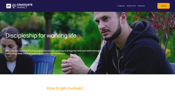 Screenshot of the The Ditch Foundation website