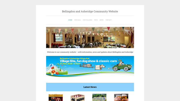 Screenshot of the Bellingdon and Asheridge Community Association website