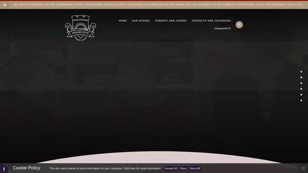 Screenshot of the Bramhope Primary School Parent-Teacher Association website