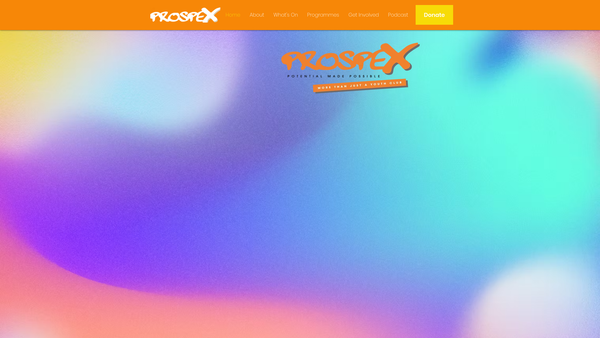 Screenshot of the Prospex website