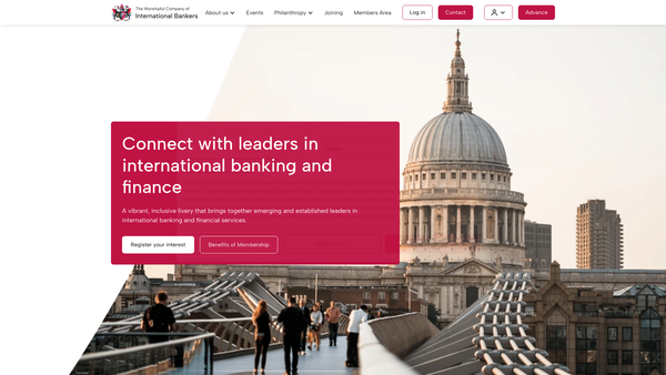 Screenshot of the The International Bankers Charitable Trust website