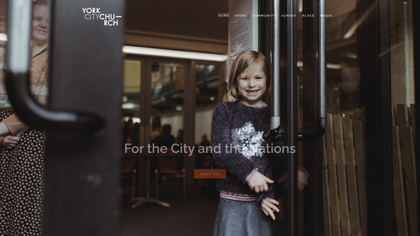 Screenshot of the York City Church website