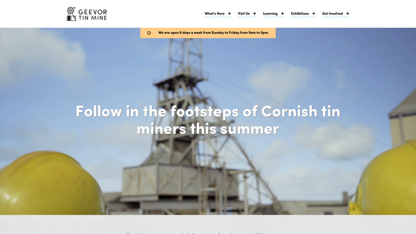 Screenshot of the Pendeen Community Heritage website