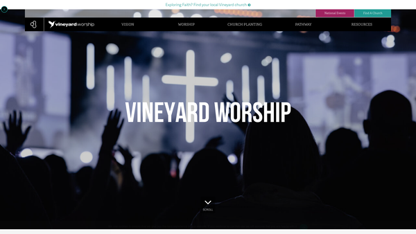 Screenshot of the Vineyard Music (UK) Limited website