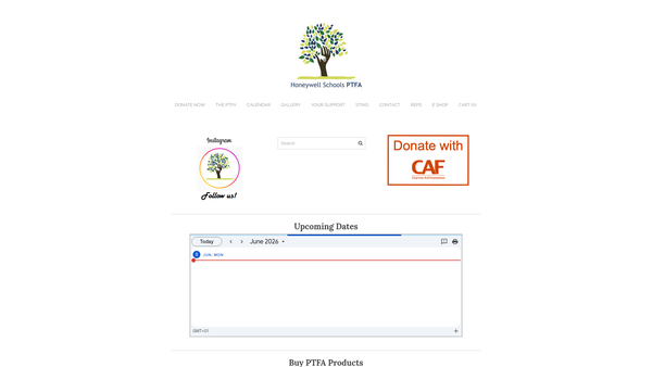 Screenshot of the Honeywell Schools, Parents Teachers And Friends Association website