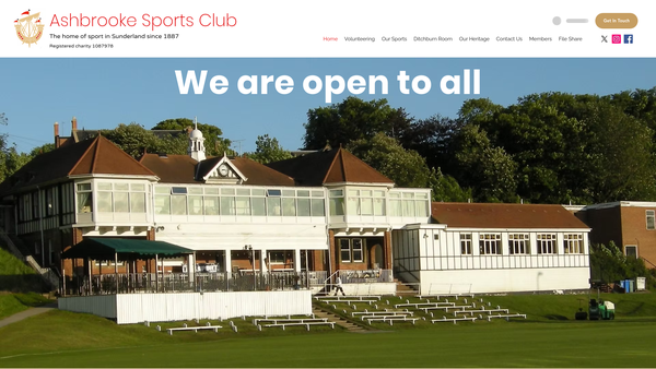 Screenshot of the Ashbrooke Sports Club Limited website