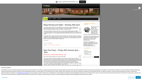 Screenshot of the Friends Of Bagshot School website
