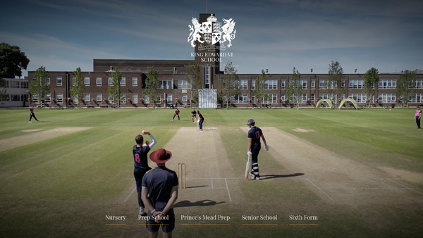Screenshot of the King Edward Vi School Southampton website