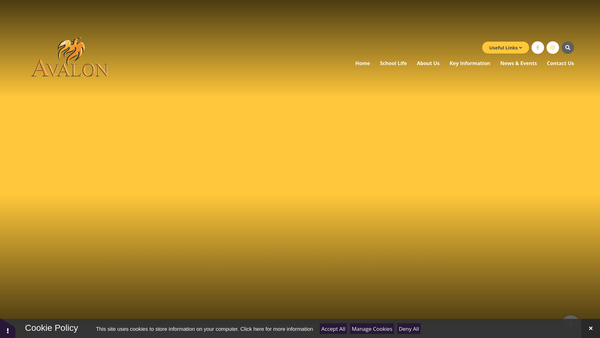 Screenshot of the Avalon School Educational Trust website