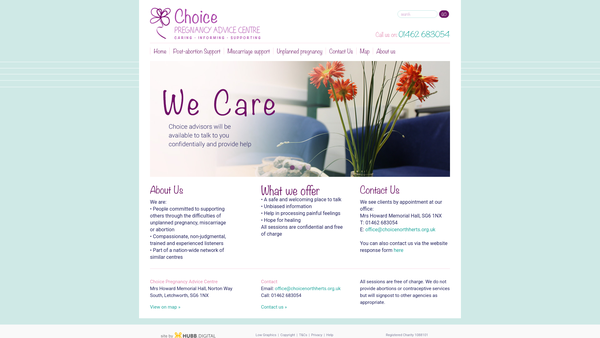 Screenshot of the Choice (North Herts) website
