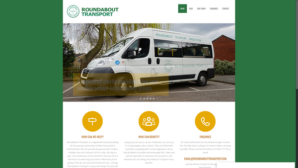 Screenshot of the Sw Herts Community Transport Scheme website