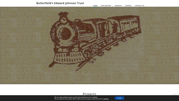 Screenshot of the Butterfield's Edward Johnson Trust website