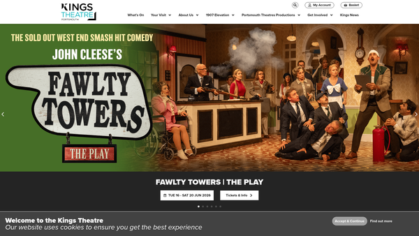 Screenshot of the The Kings Theatre Trust Limited website