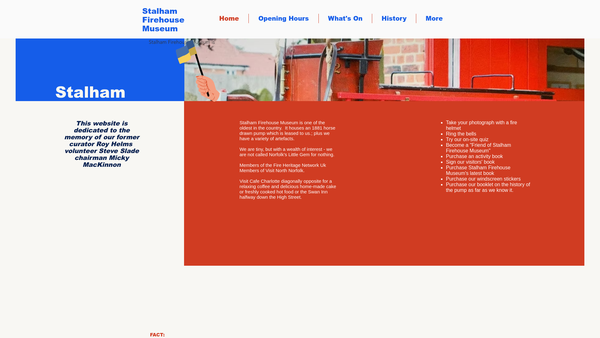 Screenshot of the Stalham Old Firehouse And Clink Preservation Trust website