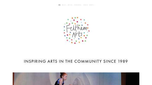 Screenshot of the Feltham Arts Association Limited website