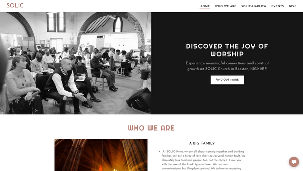 Screenshot of the Springs Of Life International Christian Centre website