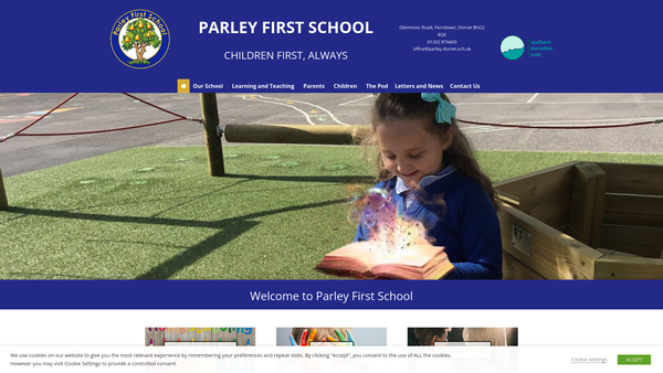 Screenshot of the Parley School Support Group website