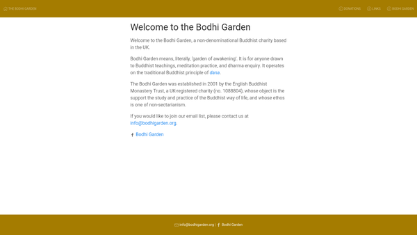 Screenshot of the The English Buddhist Monastery Trust website