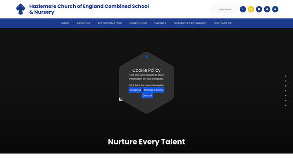 Screenshot of the The Friends Of Hazlemere School website