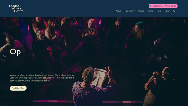 Screenshot of the Spread The Word website