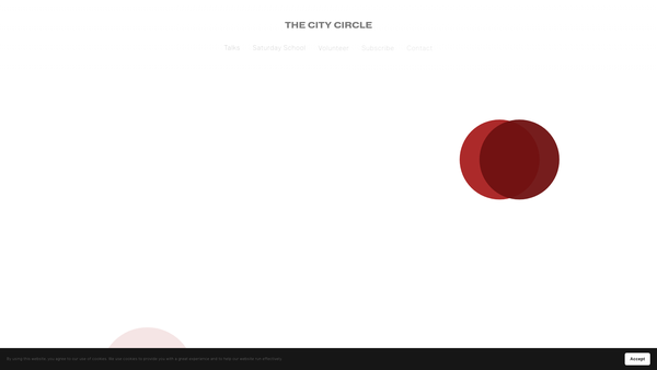 Screenshot of the City Circle website