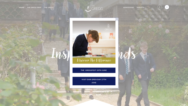 Screenshot of the The Gregg Schools Trust website