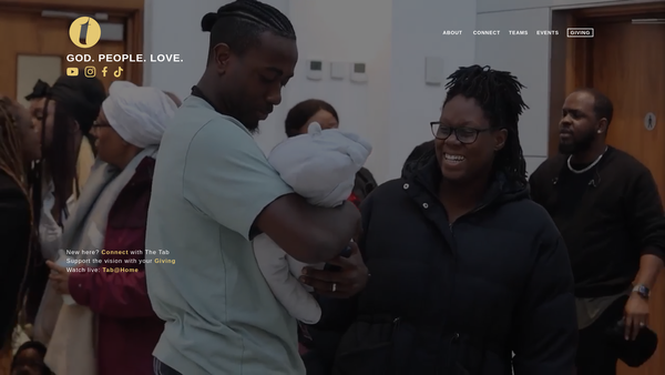 Screenshot of the The Tabernacle Ministries Of Great Britain website