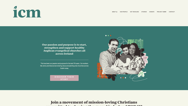 Screenshot of the The Society For Irish Church Missions website